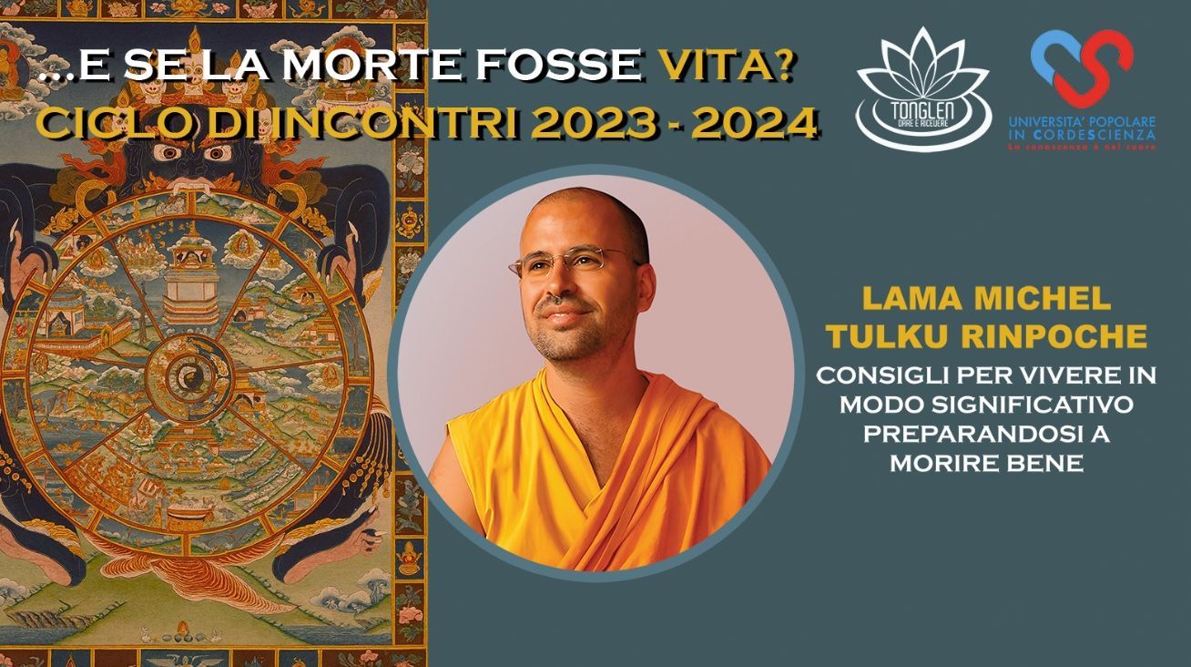 Locandina della conferenza online &laquo;Consigli per vivere in modo significativo&raquo; del ciclo &laquo;&hellip;E se la morte fosse vita?&raquo; 2023-2024