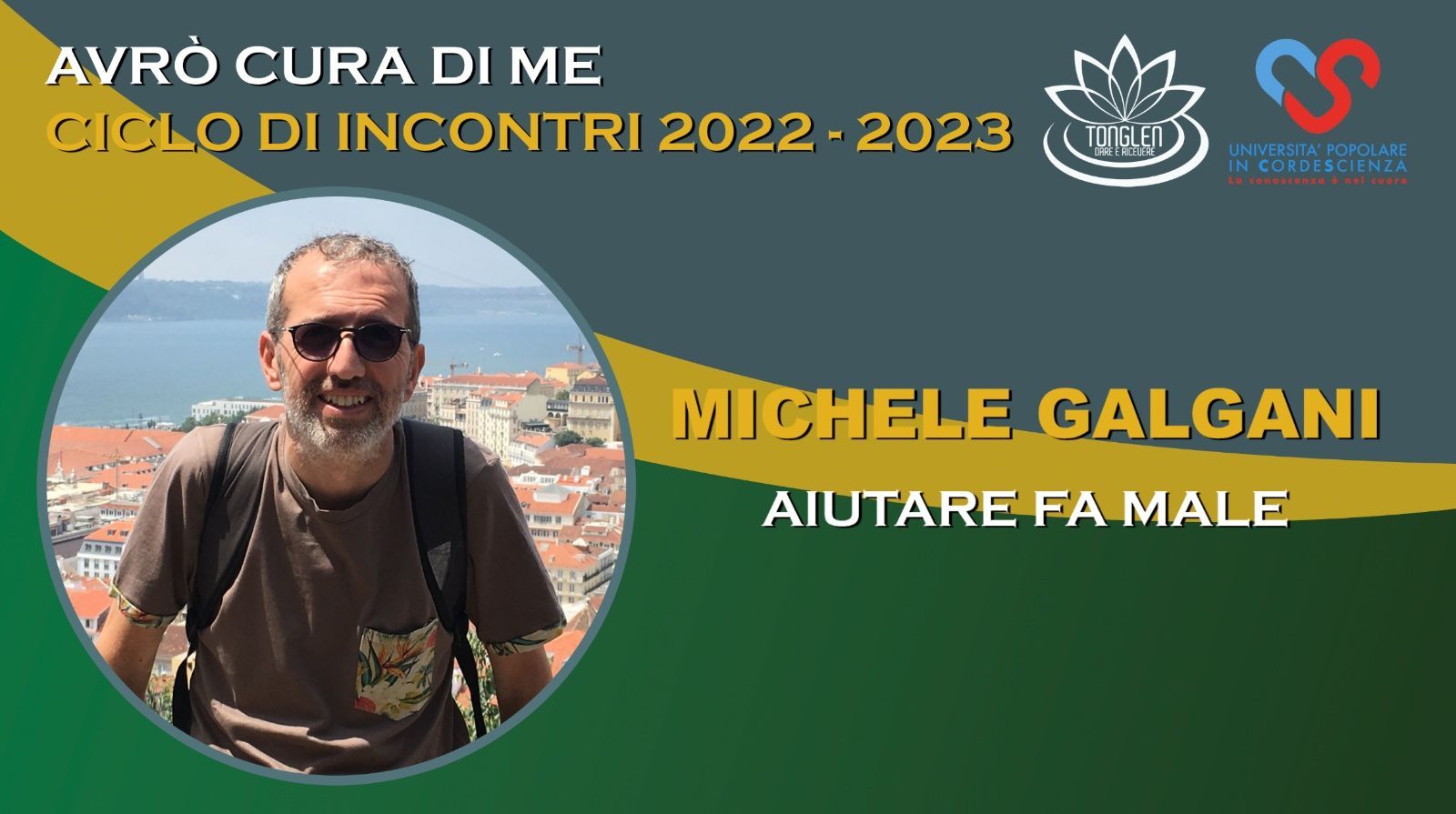 Locandina della conferenza online &laquo;Aiutare fa male&raquo; del ciclo &laquo;Avr&ograve; cura di me&raquo; 2022-2023